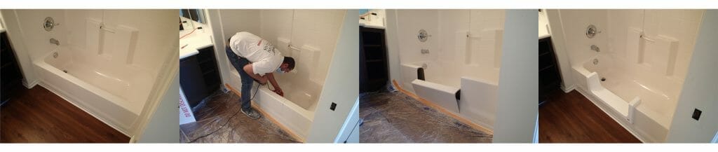 Bath Tub Convertion for seniors | PORCELAIN & FIBERGLASS