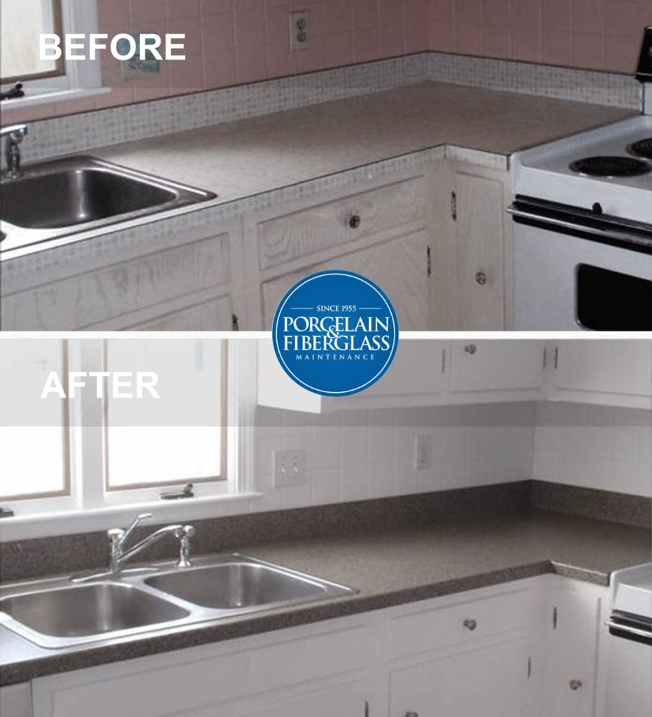 Kitchen Counter Refurnishing - Porcelain and Fiberglass Maintenance, Inc. - Los Angeles, CA